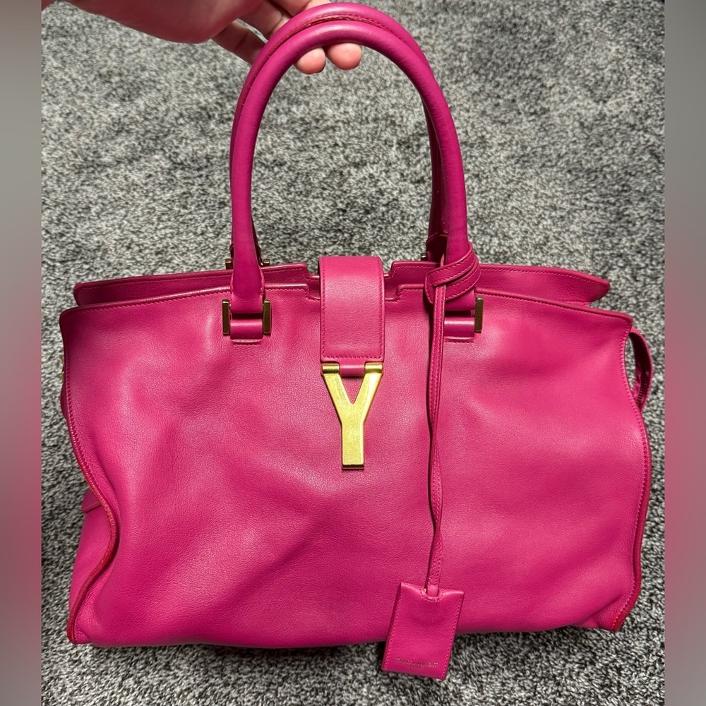 YSL Medium Y Cabas pink bag